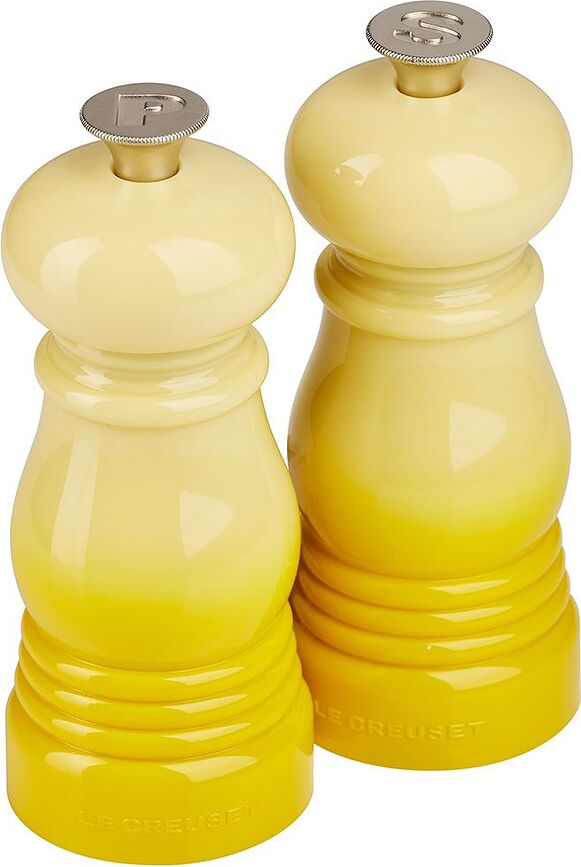 Molinillos de Sal y Pimienta Le Creuset, 11 cm, color limón, Set de 2 piezas