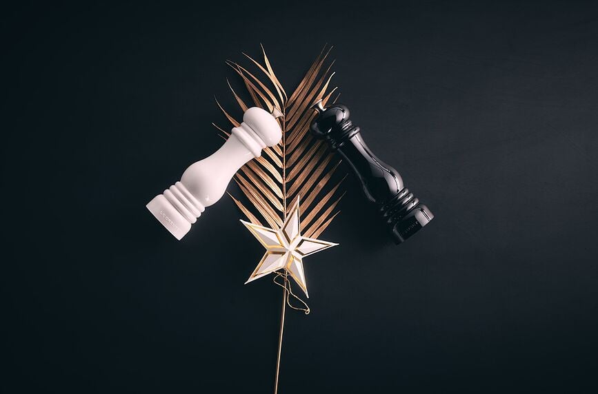 Molinillos de Sal y Pimienta Le Creuset, 21 cm, negro y blanco, Pack de 2 unidades