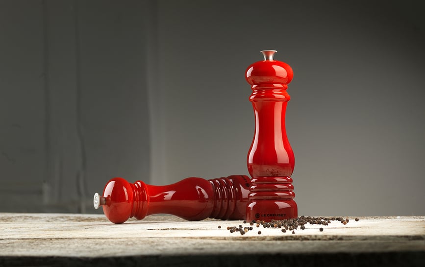 Molinillos de Sal y Pimienta Le Creuset, 21 cm, negro y blanco, Pack de 2 unidades