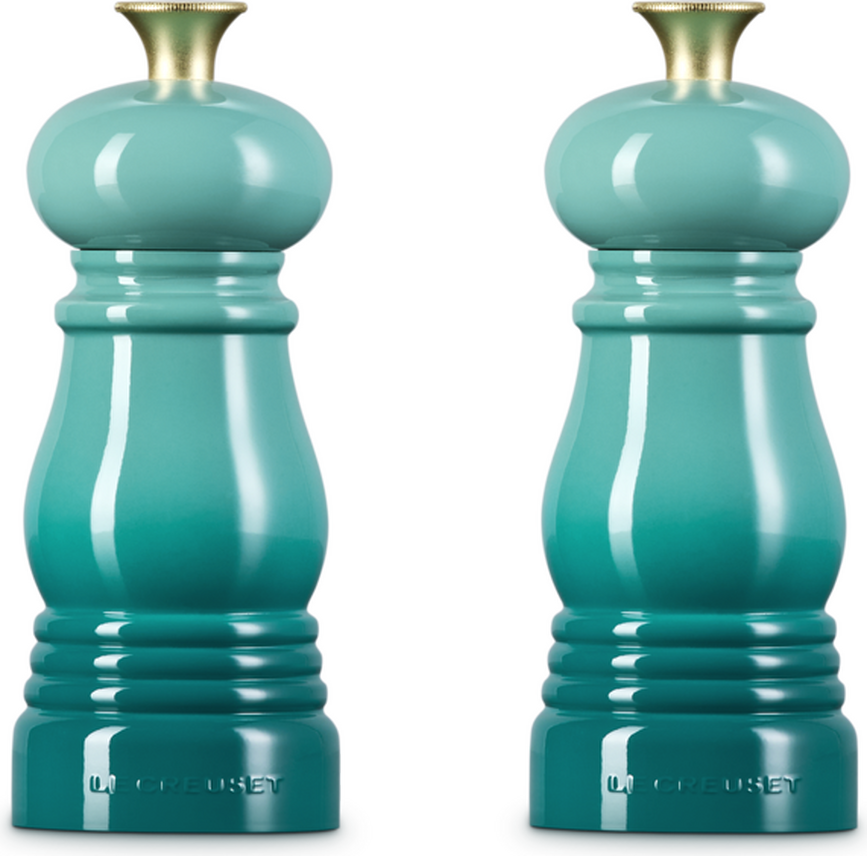 Moulins à sel et à poivre Le Creuset 11 cm, bleu riviera, lot de 2