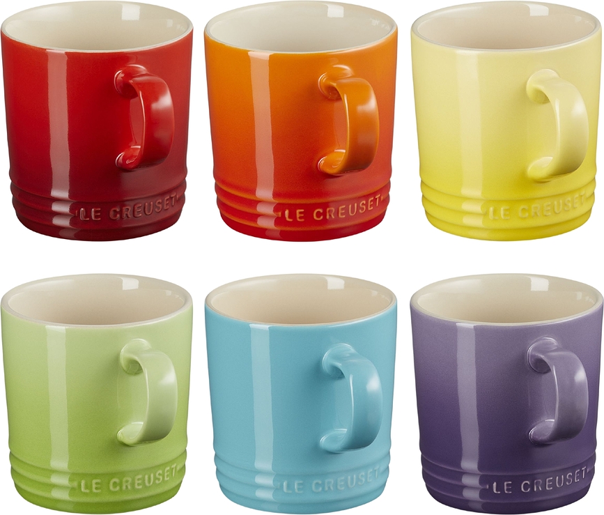 Набір чашок Le Creuset Rainbow, кольорові, 6 шт.