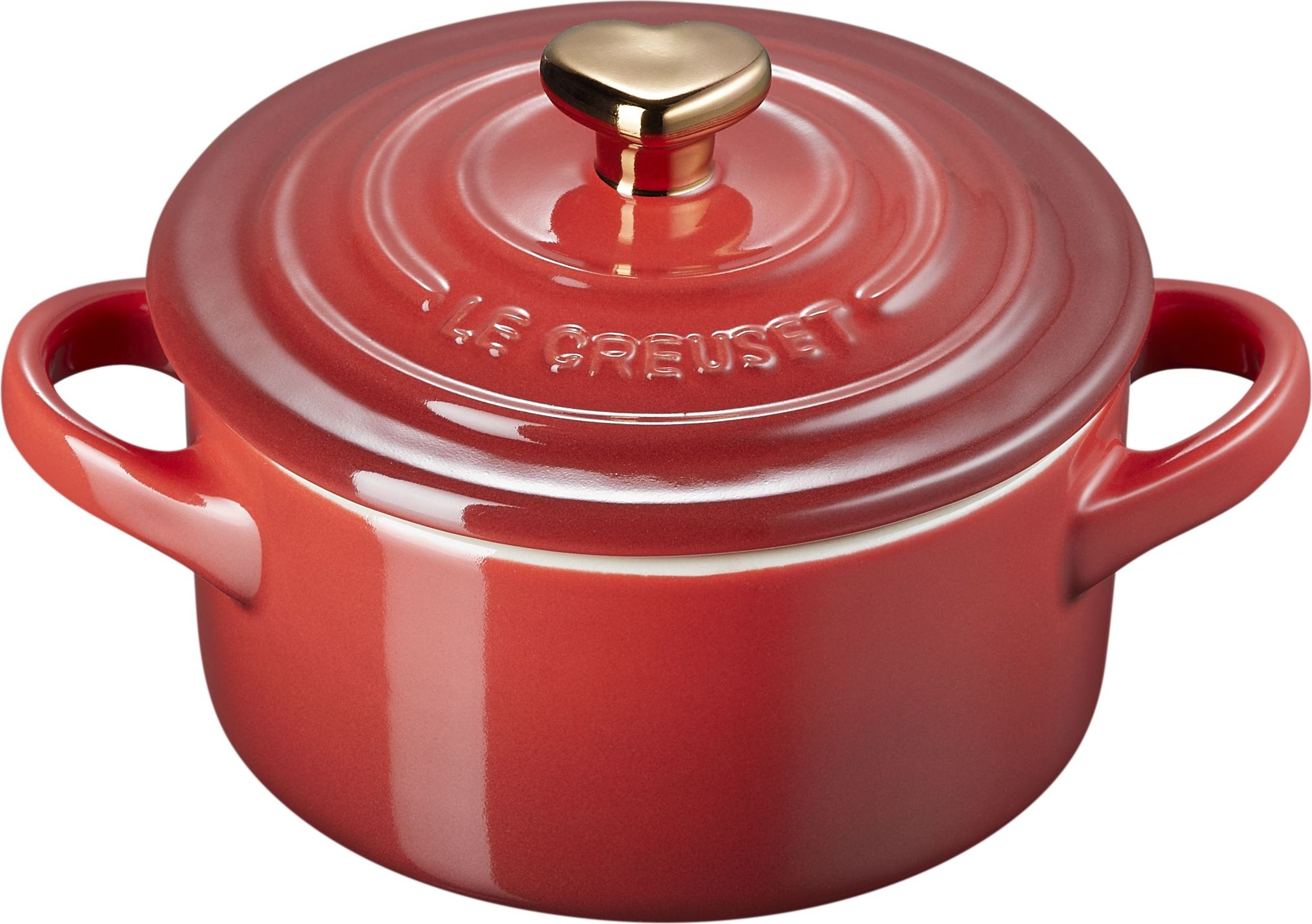 Naczynie do zapiekania i serwowania Mini Cocotte Heart 250 ml wiśniowe