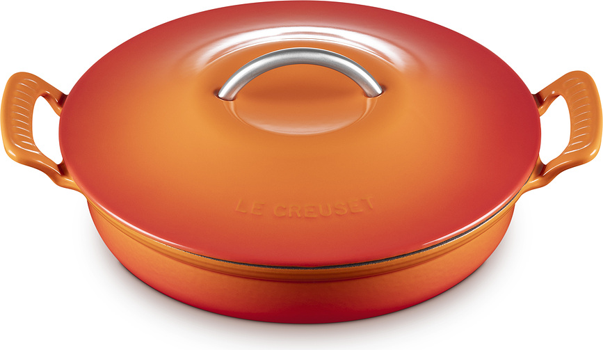 Olla baja Modern Heritage Gourmet, 28 cm, naranja llama