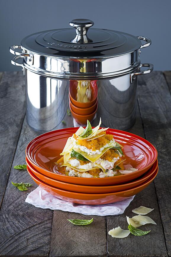 Olla con insertos para vapor y pasta 3-ply Plus, 26 cm