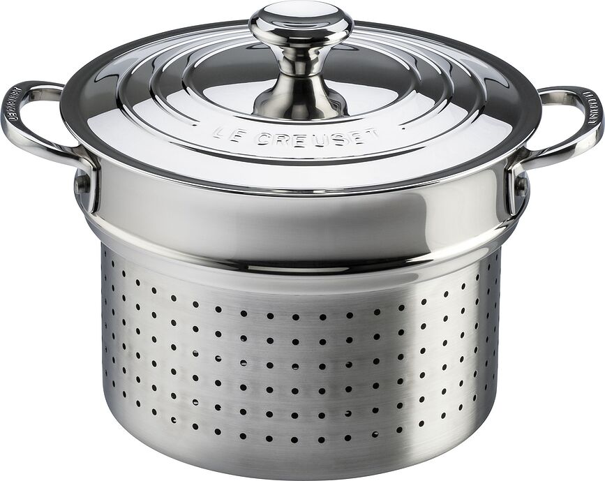 Olla con insertos para vapor y pasta 3-ply Plus, 26 cm