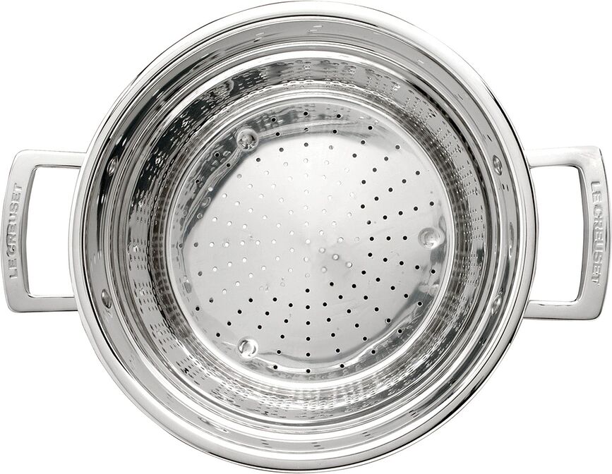 Olla de triple capa, 20 cm, con inserto para vapor y pasta