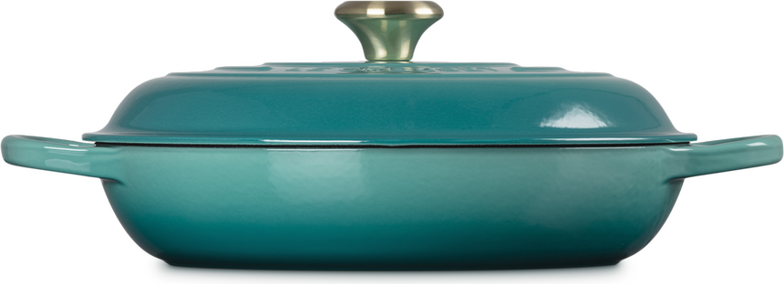 Olla Gourmet baja 26 cm, azul riviera