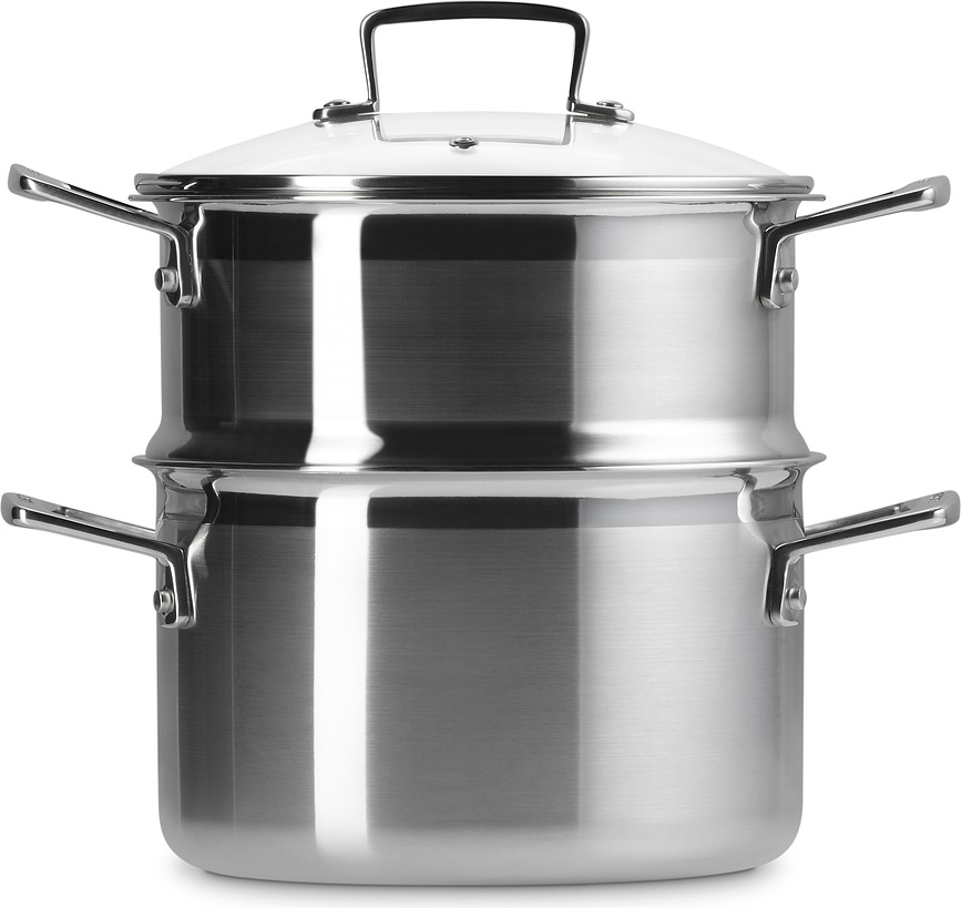 Olla vaporera de triple capa, 20 cm