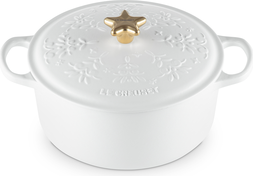 Pekáč Le Creuset Christmas 24 cm bílý