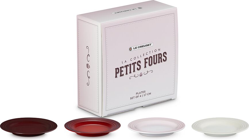 Petits Fours Assiettes à dessert 17 cm, Lot de 4