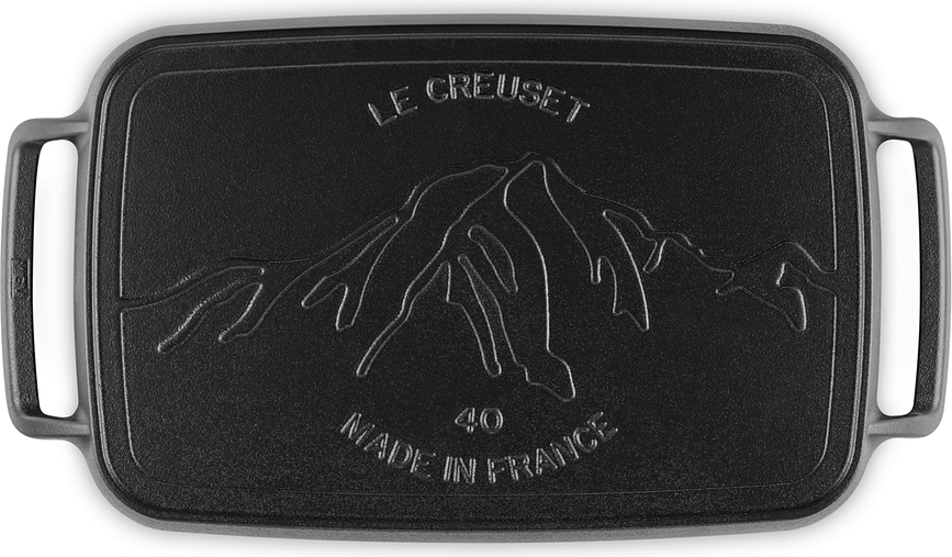 Plancha de Parrilla BBQ Outdoor, rectangular, 48,8 cm, negro mate