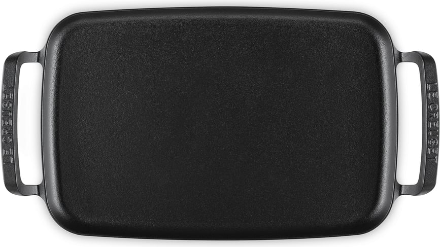 Plancha de Parrilla BBQ Outdoor, rectangular, 48,8 cm, negro mate