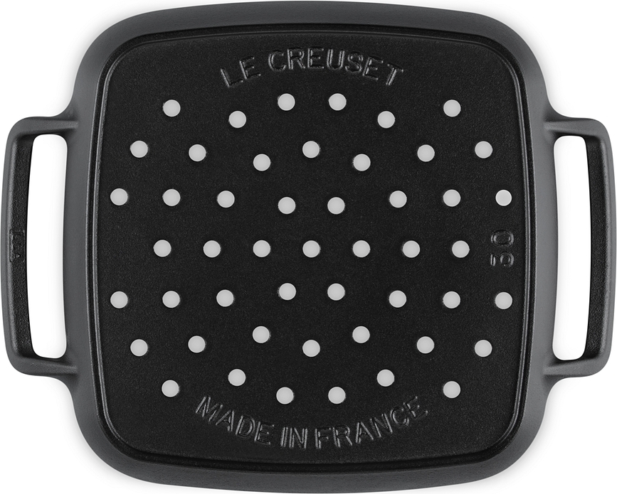 Plaque de Barbecue d'extérieur carrée, perforée, 30 cm, noir mat