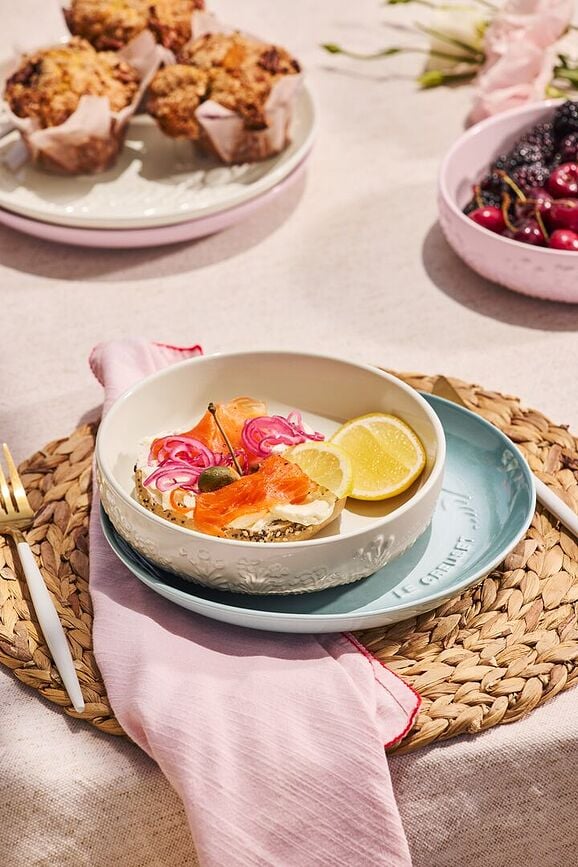 Plato de Desayuno Jardin, 22 cm, rosa claro