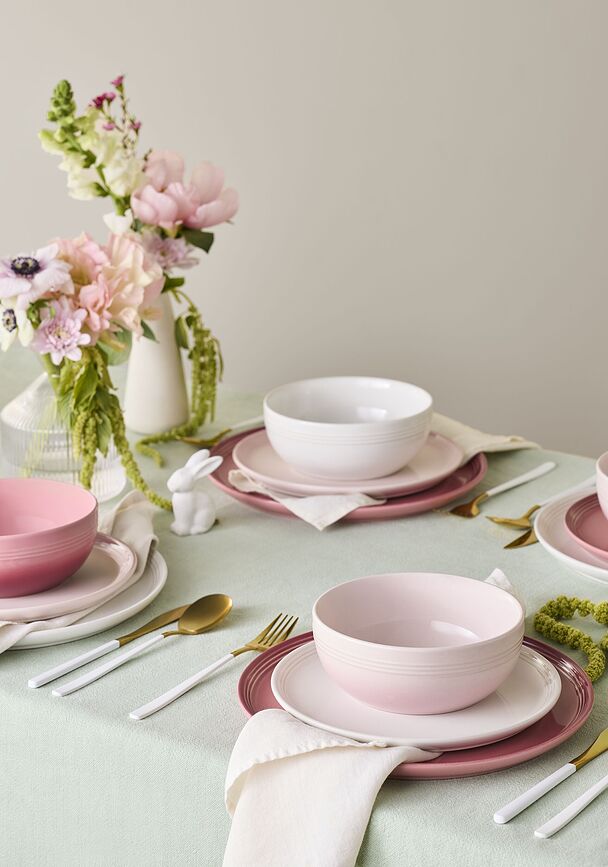 Plato Llano Coupe, 27 cm, cuarzo rosa