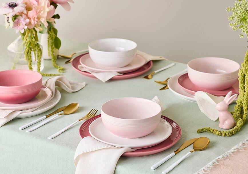 Plato Llano Coupe, 27 cm, cuarzo rosa