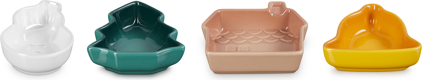 Platos de Aperitivo Le Creuset Christmas, Pack de 4 unidades