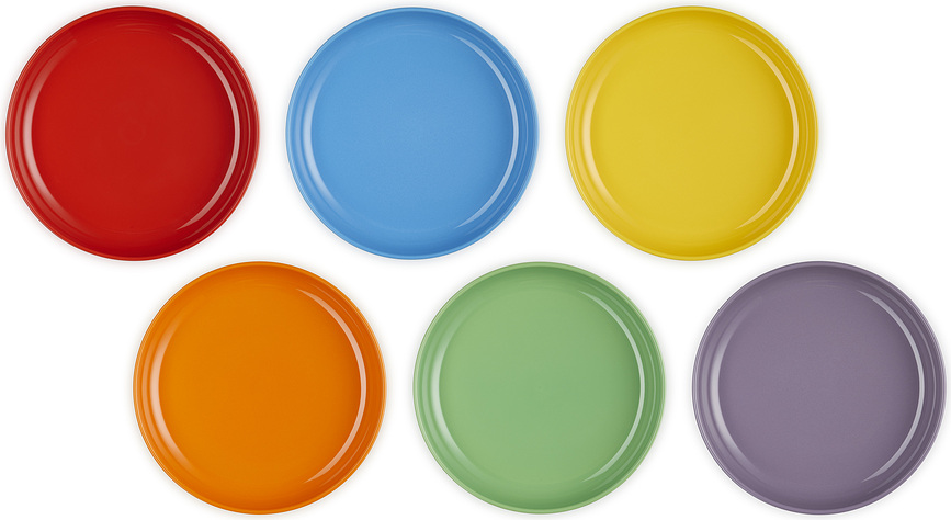 Platos Hondos Le Creuset Rainbow Coupe, 22 cm, multicolores, 6 unidades