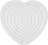 Подложка за горещи съдове Heart 20 см бяла