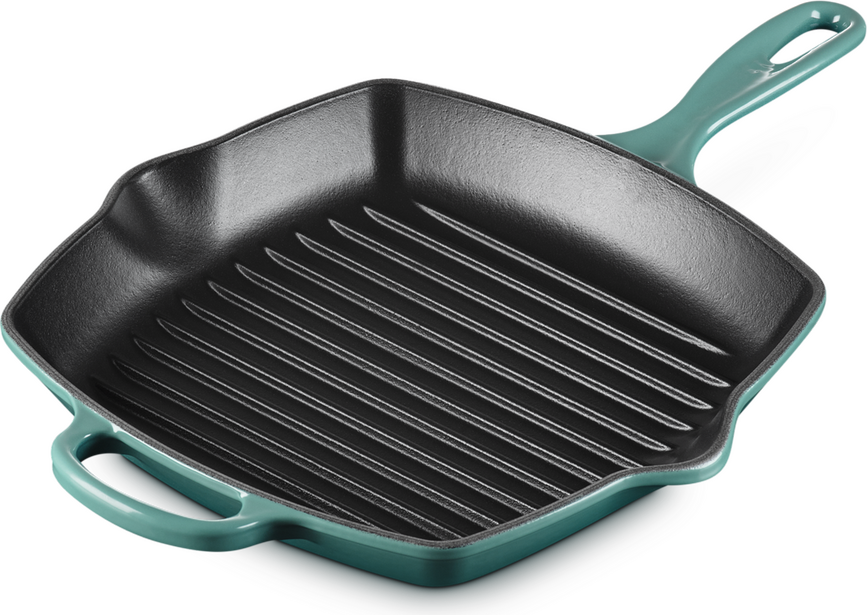 Poêle grill Signature carrée 26 cm, bleu riviera