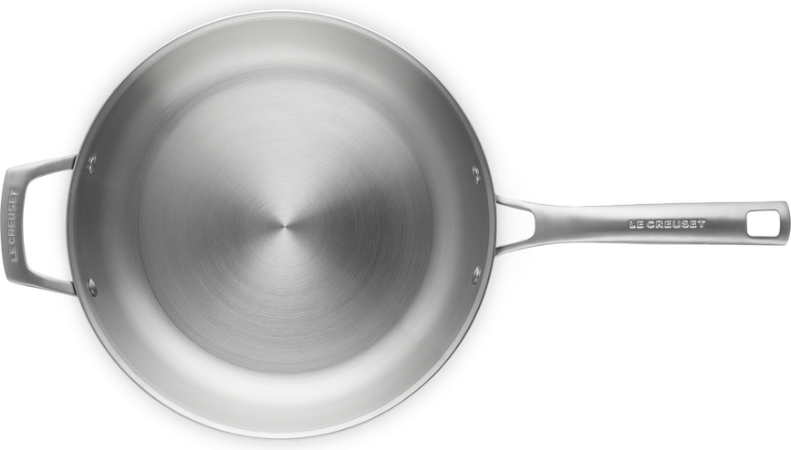 Poêle triple couche, 28 cm, en acier inoxydable