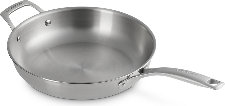 Poêle triple couche, 28 cm, en acier inoxydable