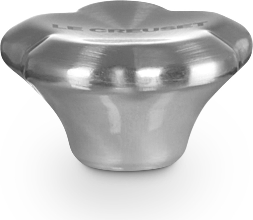 Pomo de tapa de acero inoxidable Signature, 4,5 cm, diseño de flor