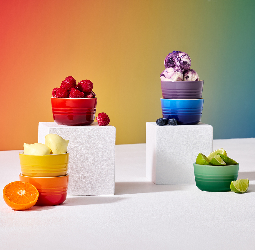 Ramequines Le Creuset Rainbow, 100 ml, multicolor, Set de 6 piezas