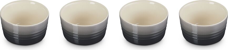Ramequines para hornear y servir Le Creuset, 8 cm, grises, 4 unidades