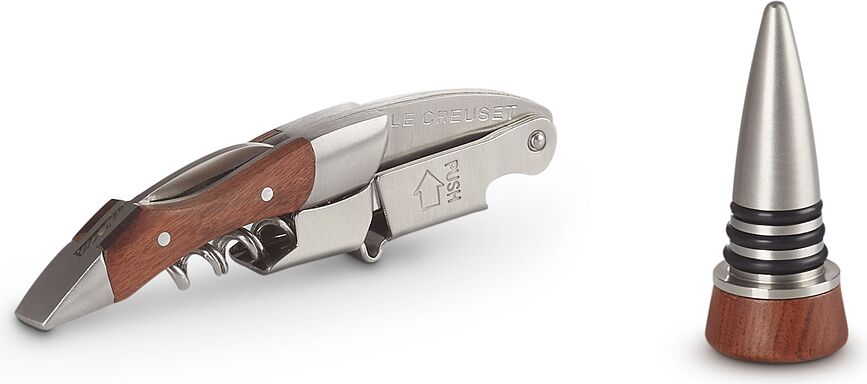 Sacacorchos con tapón de vino Le Creuset GS 190, Set de 2 piezas