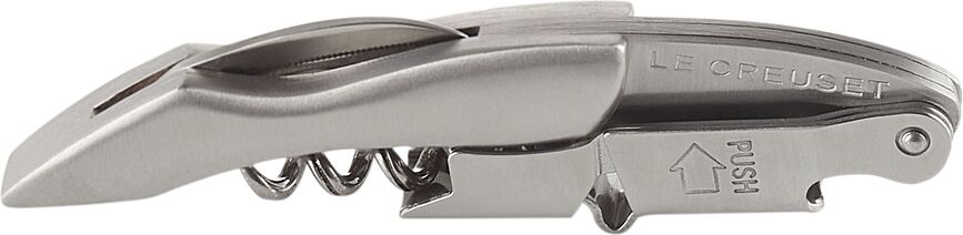Sacacorchos de acero inoxidable Le Creuset WT-110, con cortacápsulas