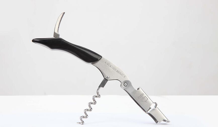 Sacacorchos Le Creuset WT-130, plateado, con cortacápsulas