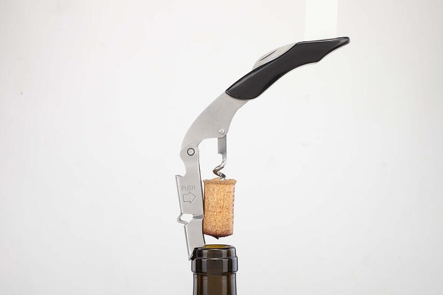 Sacacorchos Le Creuset WT-130, plateado, con cortacápsulas