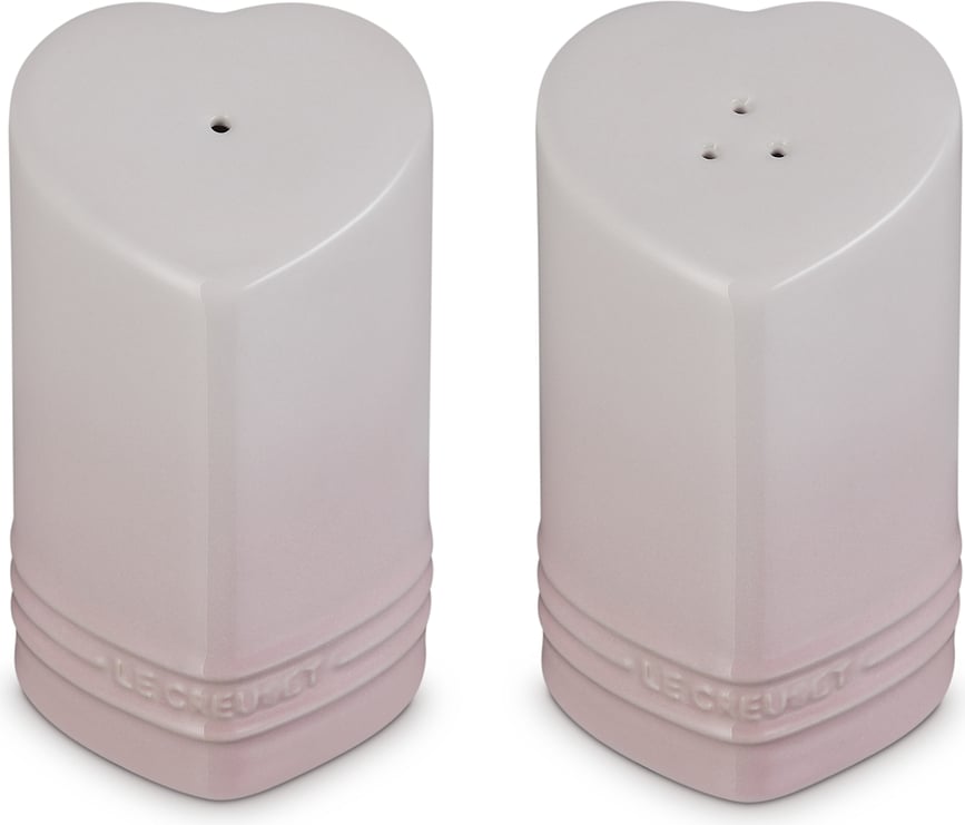 Salero y Pimentero Heart, rosa claro, Set de 2 piezas