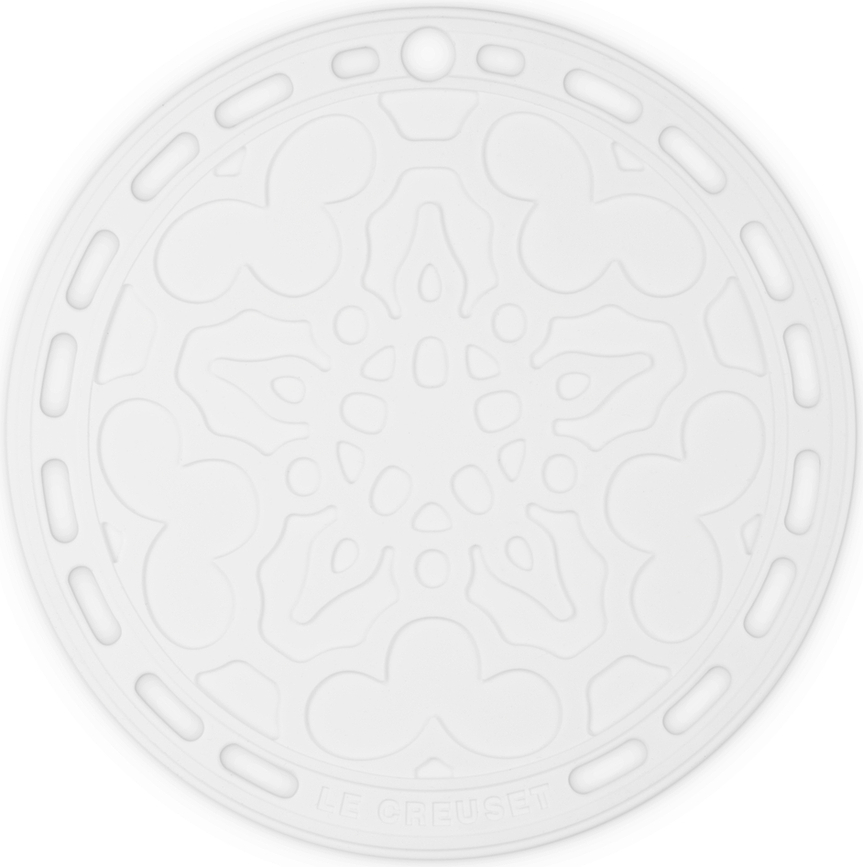 Salvamanteles con diseño Le Creuset, 20 cm, blanco