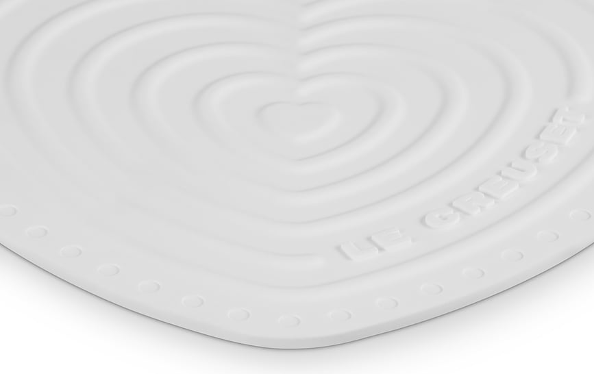 Salvamanteles Heart 20 cm, blanco, con forma de corazón