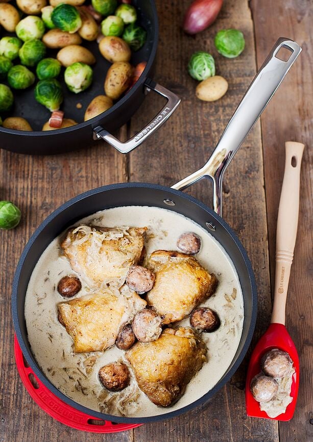 Salvamenteles Le Creuset, 20 cm, negro