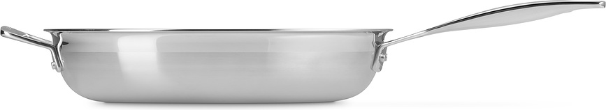 Sartén de acero inoxidable triple capa, 30 cm, sin revestimiento