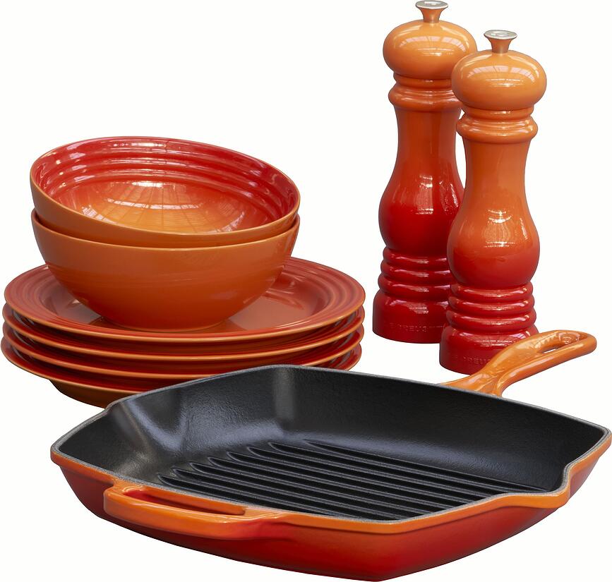 Sartén Grill cuadrada Signature, 26 cm, cereza