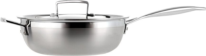 Sartén Salteadora de triple capa, honda, 24 cm, antiadherente