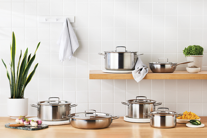 Sartén Sauté de triple capa, 20 cm, profunda, antiadherente