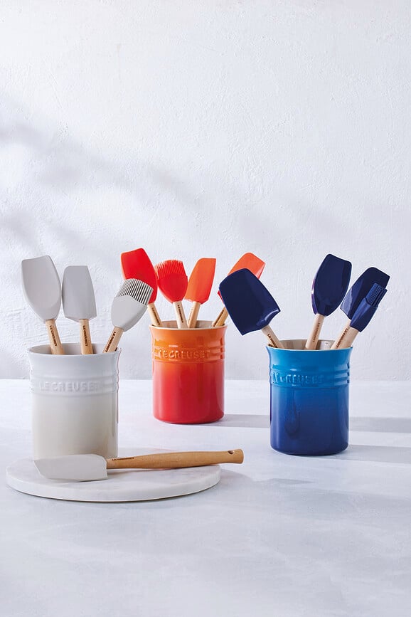 Utensilios de Cocina Craft, con organizador, color cereza, Set de 5 piezas