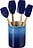 Set de Utensilios de cocina Craft, con organizador, azul profundo, 5 piezas