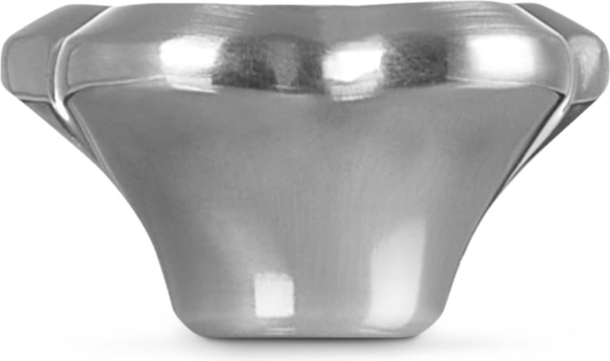 Signature Bouton de Couvercle motif fleur, 4,5 cm, en acier