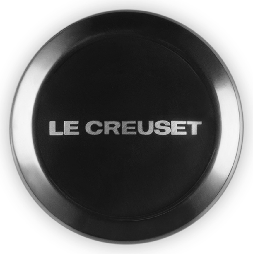 Signature Bouton de Couvercle, 4,7 cm, nickel noir