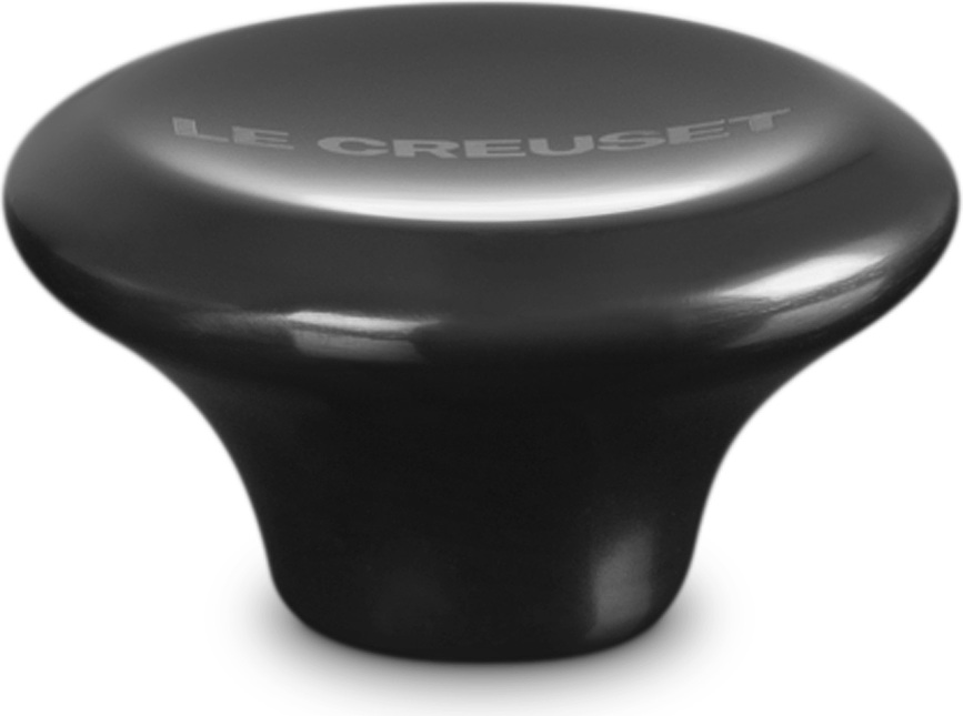 Signature Bouton de Couvercle, 4,7 cm, nickel noir