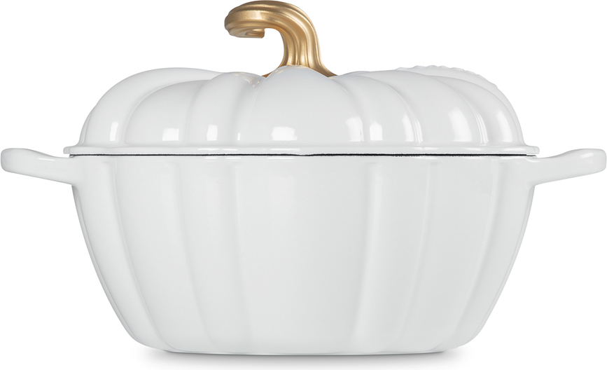 Signature Cocotte en forme de citrouille, 24 cm, blanche