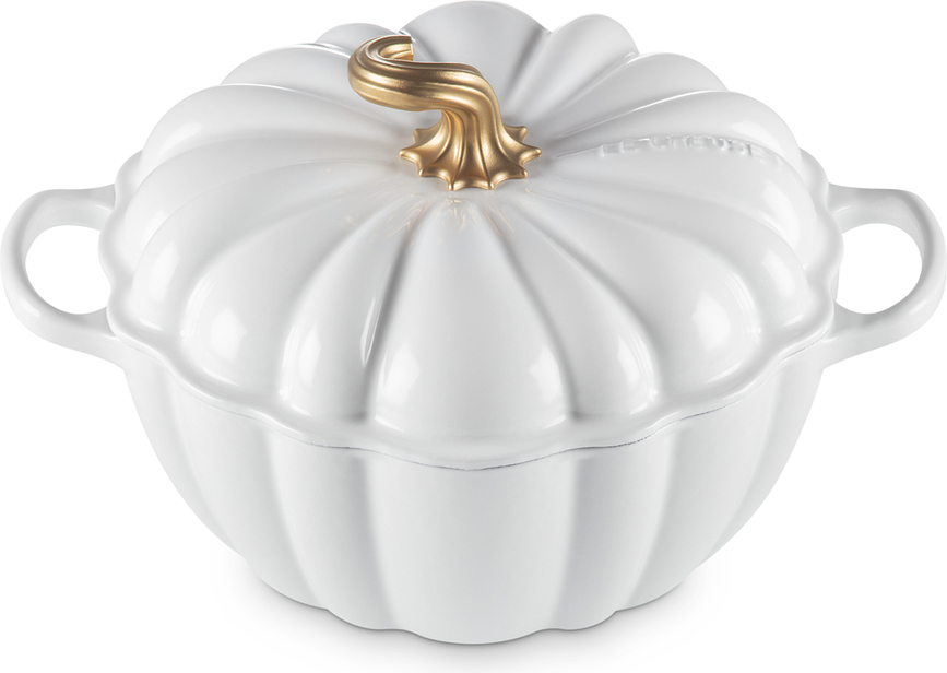 Signature Cocotte en forme de citrouille, 24 cm, blanche