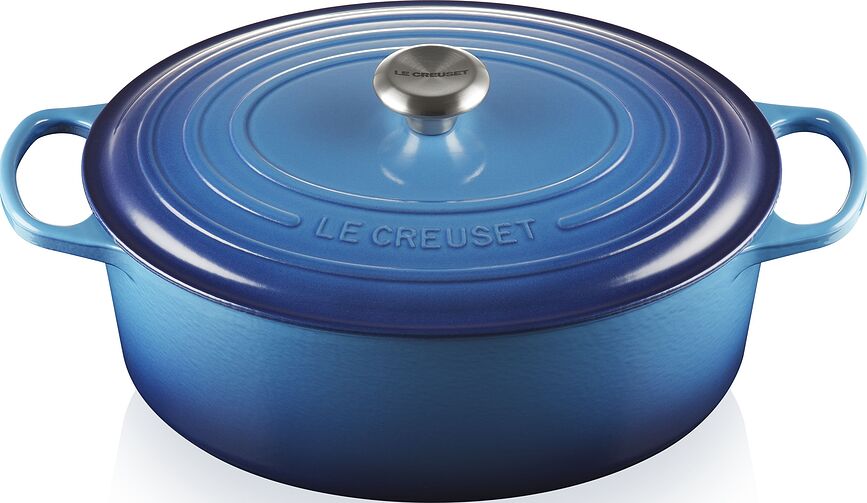 Signature Cocotte ovale, 31 cm, bleue profonde