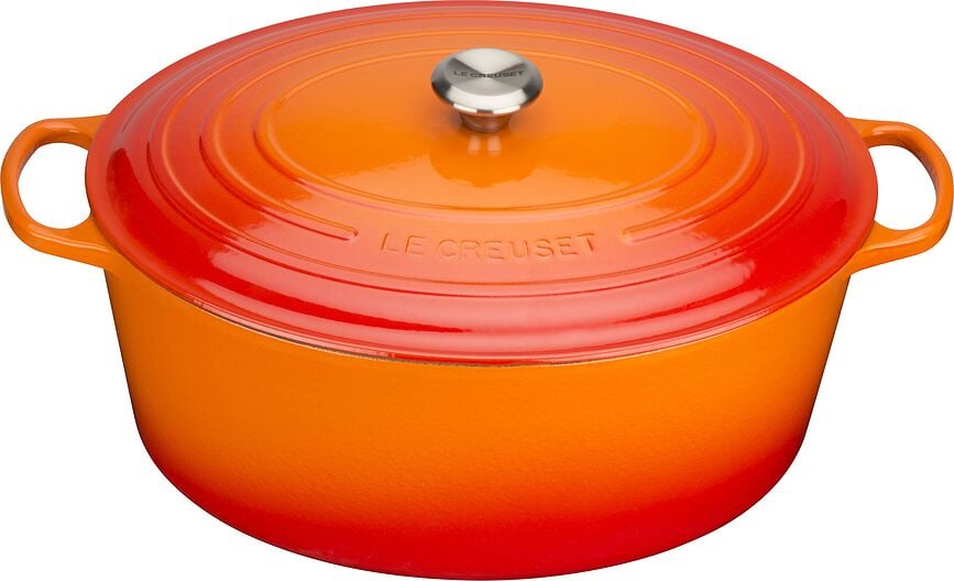Signature Cocotte ovale, 40 cm, orange flamboyant